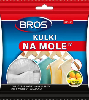 Bros Kulki Cytrynowe Środek Preparat Na Mole Larwy Jaja Odzieżowe Ubraniowe