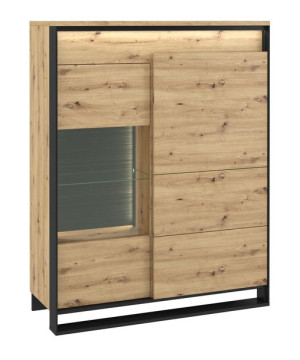 pojemna witryna led BOHO styl loft metal industrialny PUSH to open