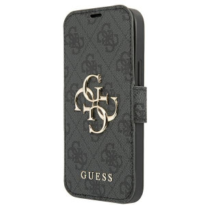 Guess 4G Big Metal Logo Book | Etui do iPhone 13 Mini - GREY