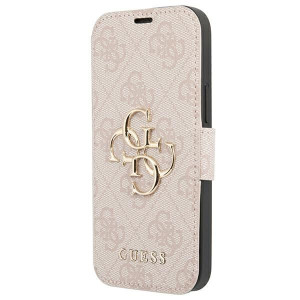 Guess 4G Big Metal Logo Book | Etui do iPhone 13 Mini - PINK