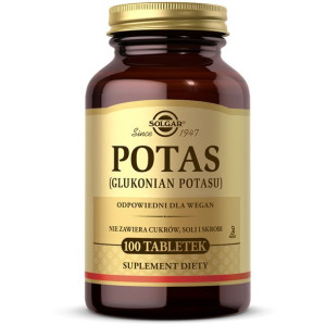 Potas Suplement Solgar 100 Tabletek Glukonian Potasu