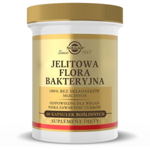 Jelitowa Flora Bakteryjna Solgar Probiotyk Wegański Suplemet Diety 60 Kapsu