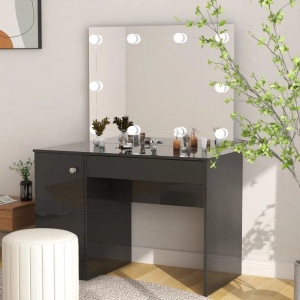 Stolik do makijażu z oświetleniem LED, 110x55x145 cm, MDF