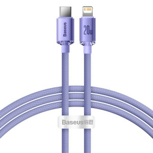 Baseus Kabel bezbarwny Shine Typ C na Lightning PD 20W 1,2 metra CAJY000205