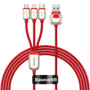 Baseus Kabel Year of the Tiger 3w1 USB na Typ C, Lightning, micro USB 3,5A