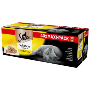 SHEBA saszetka 40x85 g Selection in Sauce - mokra karma pełnoporcjowa dla d