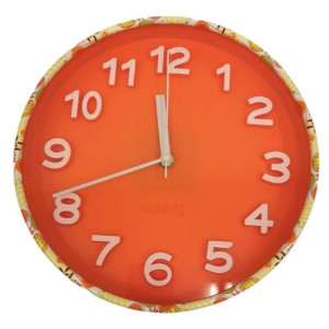 Zegar Ścienny Wiszący 25 Cm Wzór Listki Gałązki