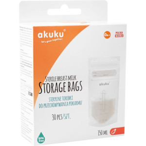 Akuku sterylne woreczki do przechowywania pokarmu 150 ml 30 szt.