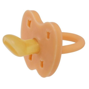 HEVEA Anatomiczny smoczek kauczukowy, 0-3 msc, Cantaloupe