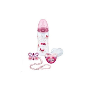 NUK First Choice Zestaw różowy na prezent 0-6m