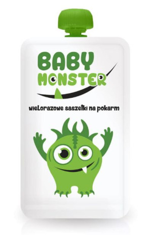Baby Monster Saszetka wielorazowa do musów 170 ml 10 sztuk