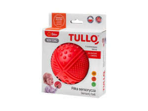 Tullo Piłka sensoryczna 4 faktury czerwona