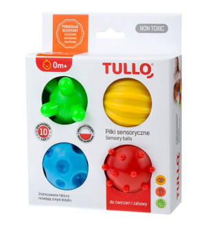 Tullo Piłki sensoryczne kolorowe 4szt