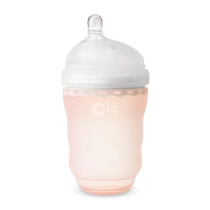 Silikonowa butelka dla niemowląt 240 ml Coral / Ola Baby