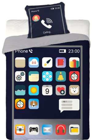 Pościel 160x200 Telefon Iphone Smartfon Bawełna