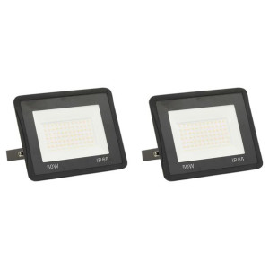 Reflektory LED, 2 szt., 50 W, zimne białe światło