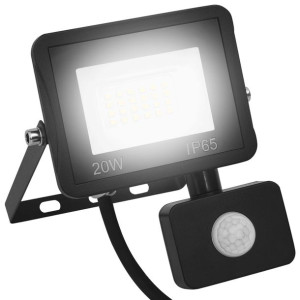 Reflektor LED z czujnikiem, 20 W, zimne białe światło