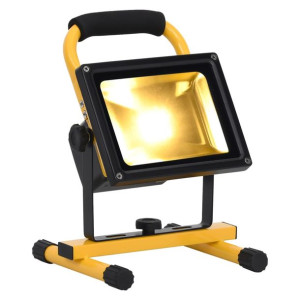 Reflektor LED, akumulator i uchwyt, 20 W, ciepłe białe światło