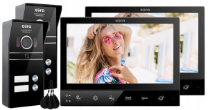 Wideodomofon dwurodzinny Eura VDC-80C5 2x kaseta natynkowa + 2x VDA-02C5 cz
