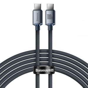Kabel Baseus Crystal Shine Typ-c - Typ-c 200cm Black