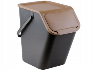Kosze Do Segregacji Śmieci Odpadów Bio Bini 25l Brązowy