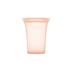 Pojemnik wielorazowy silikonowy Small Cup Zip Top - peach