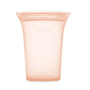 Pojemnik silikonowy wielorazowy Zip Top Cup Large - peach