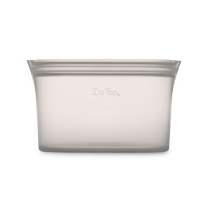 Silikonowy lunchbox organizer Zip Top Medium Dish - grey