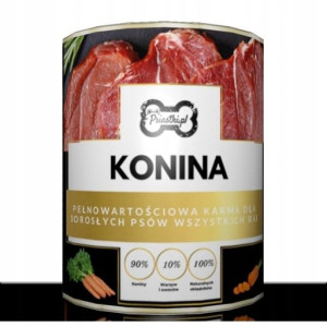400g Mokra karma psiastki Konina z marchewką 90%