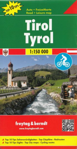 TYROL Austria mapa samochodowa DOKŁADNA F&B