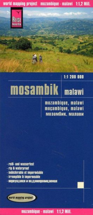 MOZAMBIK MALAWI WODOODPORNA mapa drogowa Reise