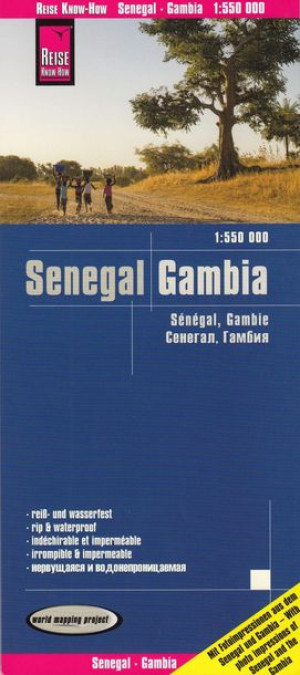 SENEGAL GAMBIA mapa drogowa 1:550T RKH