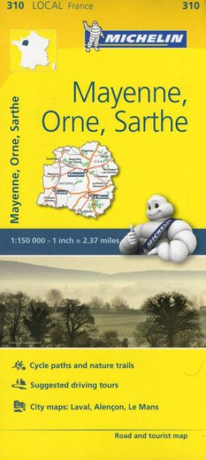 MAYENNE ORNE Francja mapa samoch. Michelin