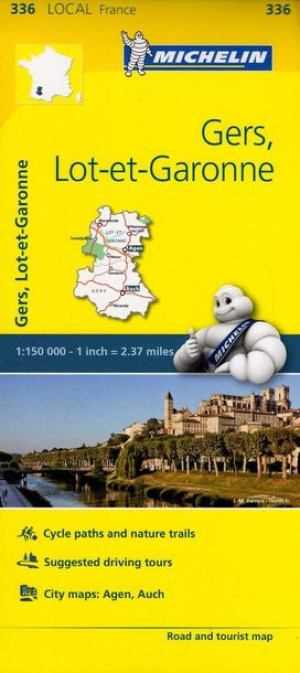 GERS LOT GARONNA Francja mapa drog. Michelin
