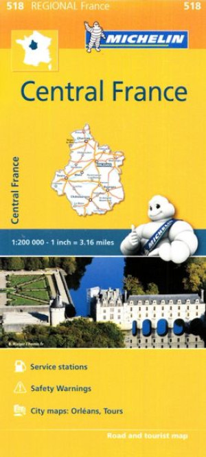 FRANCJA CENTRALNA mapa drogowa MICHELIN