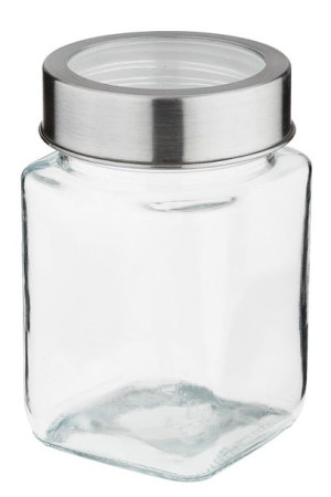 Pojemnik szklany słoik kwadratowy RUBI 300 ml zakrętka stal nierdzewna twor
