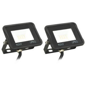 Reflektory LED, 2 szt., 10 W, ciepłe białe światło