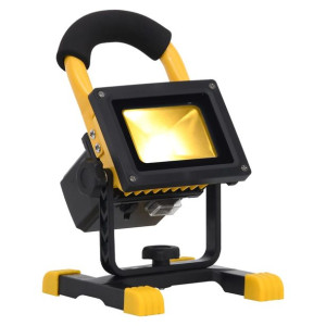 Reflektor LED, akumulator i uchwyt, 10 W, ciepłe białe światło