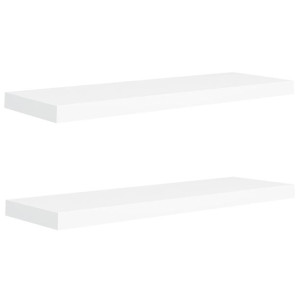 Półki ścienne, 2 szt, białe, 80x23,5x3,8 cm, MDF