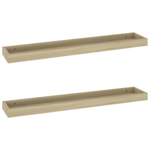 Półki ścienne Loggia, 2 szt., kolor dębu, 80x15x4 cm, MDF