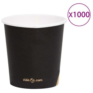Papierowe kubki, 120 ml, 1000 szt., czarne