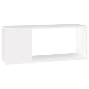 Szafka pod TV, biała, 80x24x32 cm, płyta wiórowa