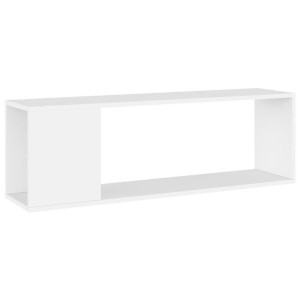 Szafka pod TV, biała, 100x24x32 cm, płyta wiórowa