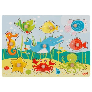 Puzzle z uchwytami, morskie zwierzęta