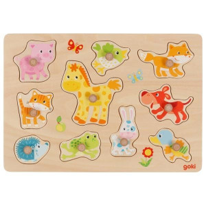 Zabawne zwierzątka, puzzle z uchwytami