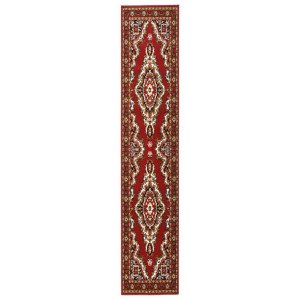 Chodnik dywanowy, BCF, orientalny czerwony, 60x450 cm