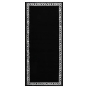 Chodnik dywanowy, BCF, czarny z motywem, 100x150 cm