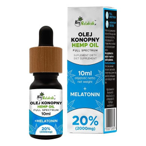 Bigrelaksik Olej Konopny + Melatonina 20% - Full spectrum
