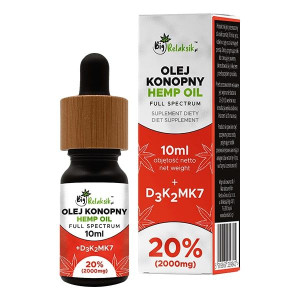 Bigrelaksik Olej Konopny + D3K2MK7 20% - Full spectrum
