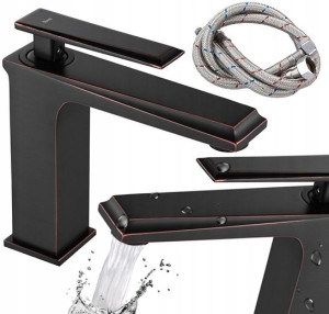Bateria Umywalkowa Niska Czarna Romano Black Rea